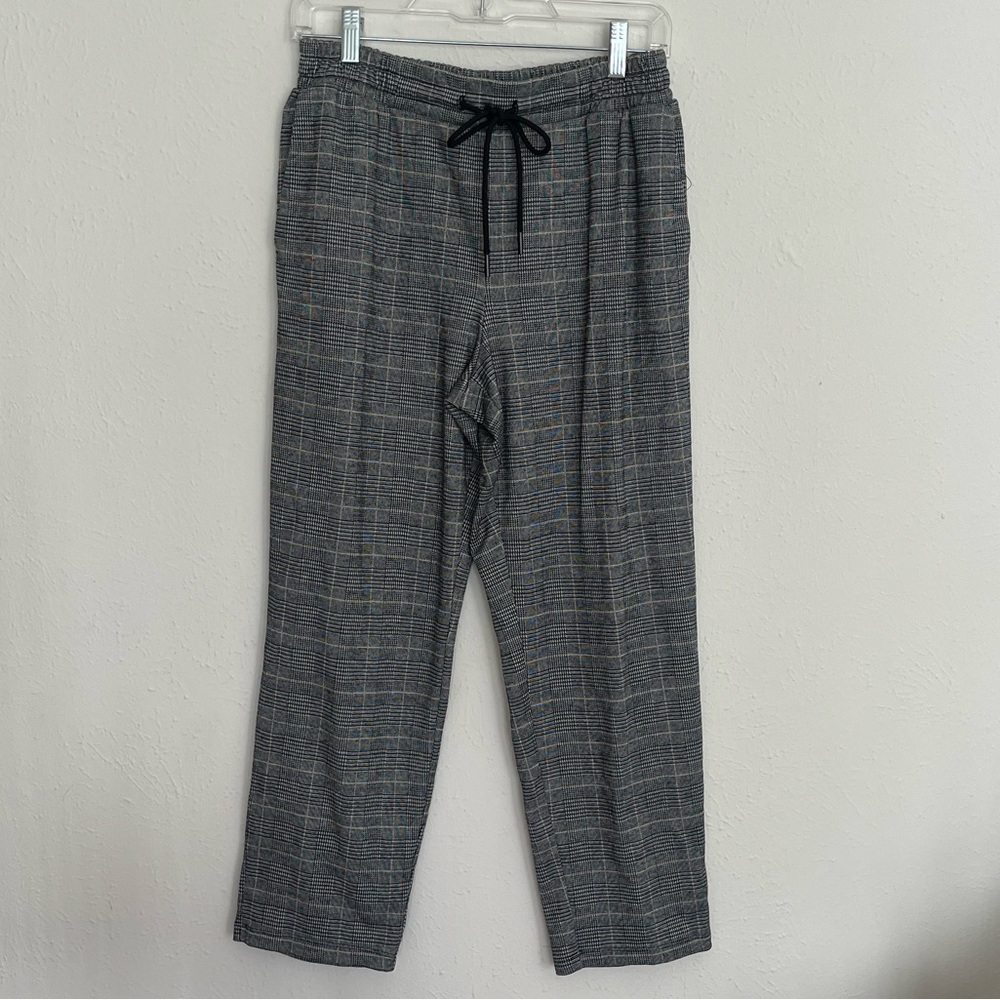 Women's High-Rise Slim Straight Fit Ankle Pull-On Pants - A New Day™ grey plaid